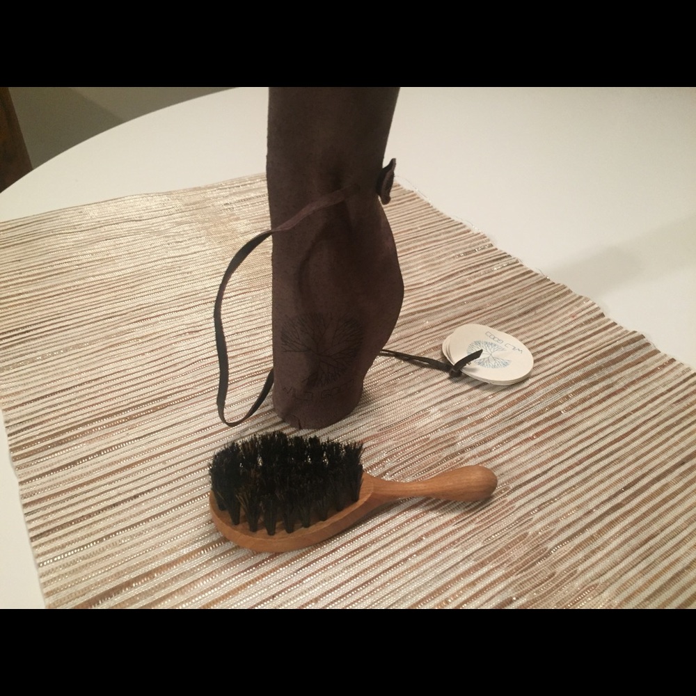 Hand made soft boar bristle brush